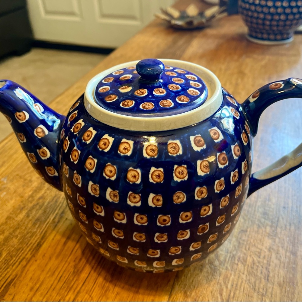 Polish Pottery Boleslawiec Teapot - Large Size
